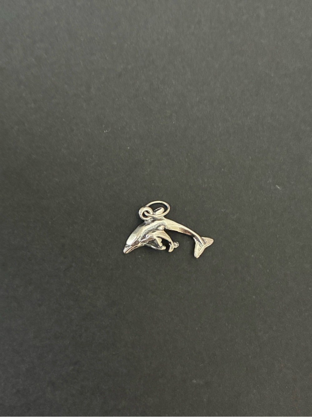 925 Silver Dolphin Pendant Charm - Polished Silver Finish